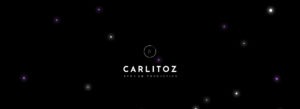 Ciel étoile qui présente le logo de Carlitoz